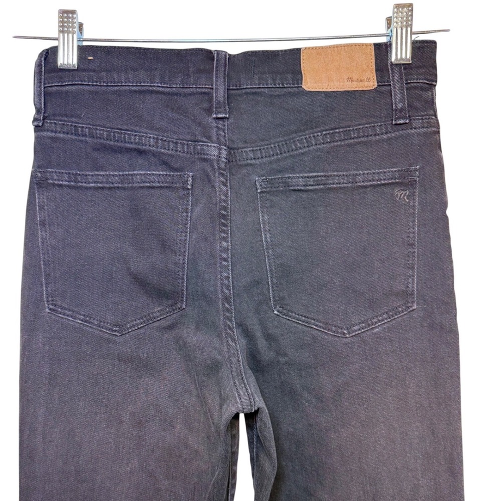 Madewell Classic Straight Jean Lunar Wash Faded Black High Rise Denim Size 25 - Picture 11 of 12